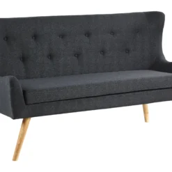 Canapé Banquette 2 Places En Tissu Noir SKIBBY -Promos Chesteris Boutique canape 11776989