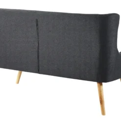 Canapé Banquette 2 Places En Tissu Noir SKIBBY -Promos Chesteris Boutique canape 11776991