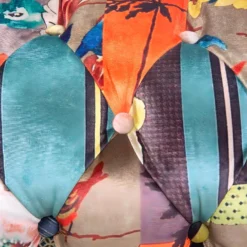 Canapé 3 Places Patchwork En Tissu Jaune CHESTERFIELD -Promos Chesteris Boutique canape 11780923