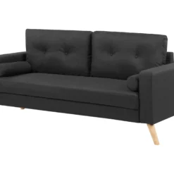 Canapé 2 Places En Tissu Noir KALMAR -Promos Chesteris Boutique canape 11781585