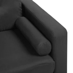 Canapé 2 Places En Tissu Noir KALMAR -Promos Chesteris Boutique canape 11781591