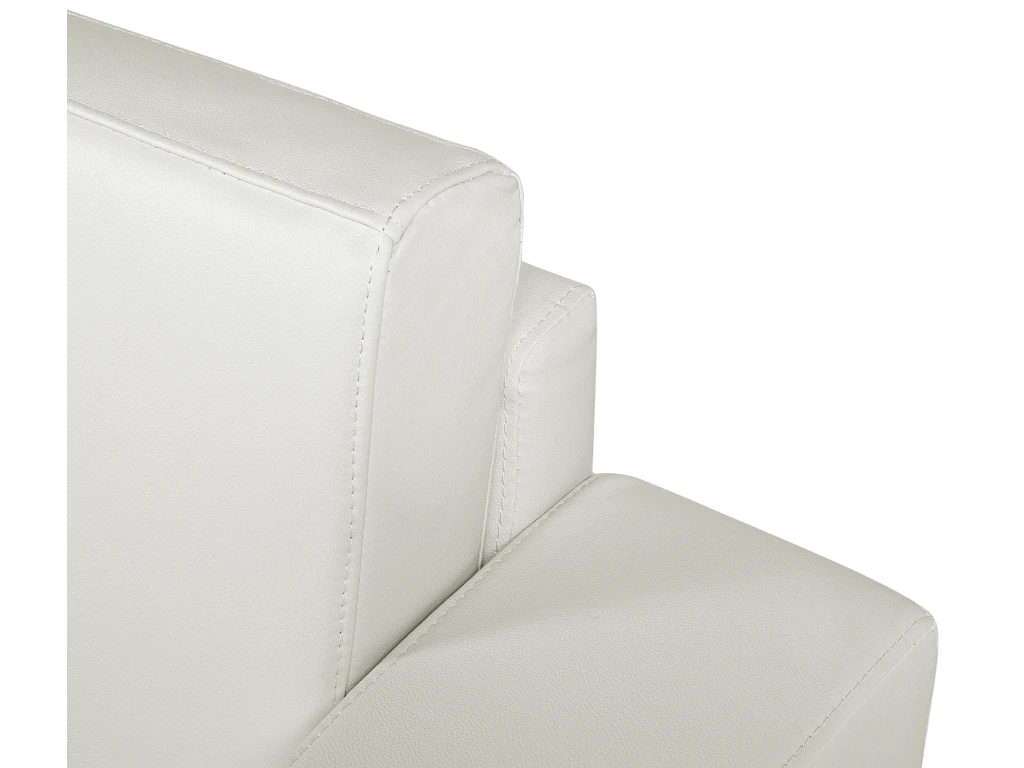 Canapé 3 Places En Cuir Blanc HELSINKI 6 Canapé 3 Places En Cuir Blanc HELSINKI – Image 6
