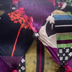 Canapé 3 Places Patchwork Bordeaux Violet CHESTERFIELD -Promos Chesteris Boutique canape 11782117