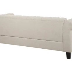 Canapé 3 Places En Tissu Beige Avec Pieds Droits CHESTERFIELD -Promos Chesteris Boutique canape 11783425