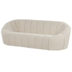 Canapé 3 Places En Tissus Blanc LOMMA -Promos Chesteris Boutique canape 11784991