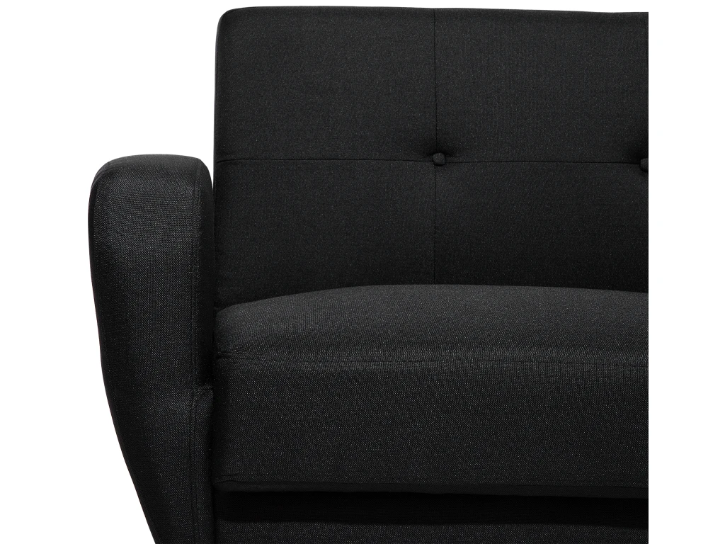 Canapé Convertible 3 Places En Tissu Noir FLORLI 9 Canapé Convertible 3 Places En Tissu Noir FLORLI – Image 9