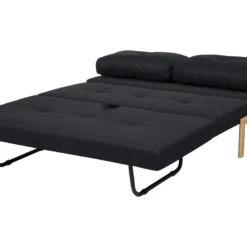Canapé Convertible 2 Places En Tissu Noir EDLAND -Promos Chesteris Boutique canape 11941717