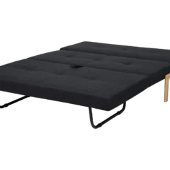 Canapé Convertible 2 Places En Tissu Noir EDLAND -Promos Chesteris Boutique canape 11941719