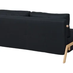 Canapé Convertible 2 Places En Tissu Noir EDLAND -Promos Chesteris Boutique canape 11941721