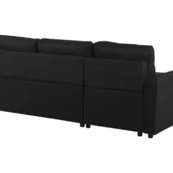 Canapé Angle Côté Gauche Convertible En Tissu Noir 3 Places NESNA 17 Canapé Angle Côté Gauche Convertible En Tissu Noir 3 Places NESNA -Promos Chesteris Boutique canape 11942649