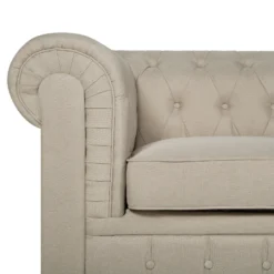 Canapé 3 Places En Tissu Beige CHESTERFIELD BIG -Promos Chesteris Boutique canape 12012181