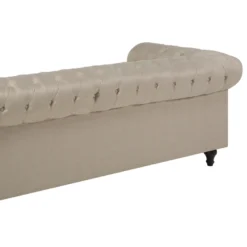 Canapé 3 Places En Tissu Beige CHESTERFIELD BIG -Promos Chesteris Boutique canape 12012183