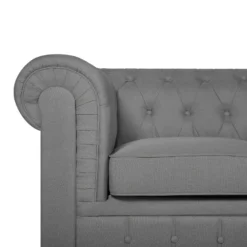 Canapé 3 Places En Tissu Gris Clair CHESTERFIELD BIG 15 Canapé 3 Places En Tissu Gris Clair CHESTERFIELD BIG -Promos Chesteris Boutique canape 12012493