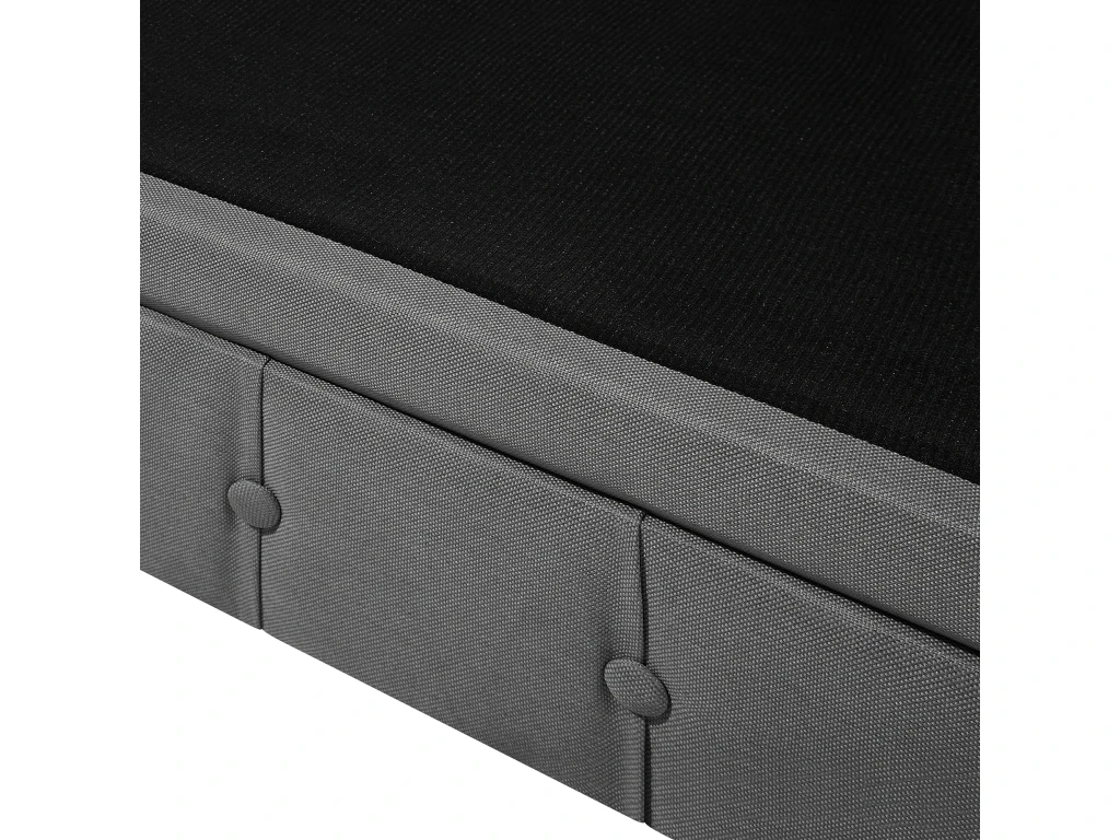 Canapé 3 Places En Tissu Gris Clair CHESTERFIELD BIG 9 Canapé 3 Places En Tissu Gris Clair CHESTERFIELD BIG – Image 9