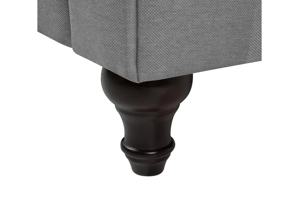 Canapé 3 Places En Tissu Gris Clair CHESTERFIELD BIG 10 Canapé 3 Places En Tissu Gris Clair CHESTERFIELD BIG – Image 10