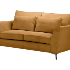 Canapé 2 Places Isla Velours Côtelé Fjord Ocre - Ocre
