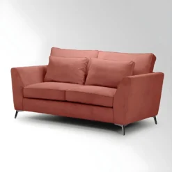 Canapé 2 Places Isla Velours Côtelé Fjord Terracotta - Terracotta -Promos Chesteris Boutique canape 12300507