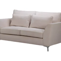 Canapé 2 Places Isla Velours Côtelé Fjord Beige - Beige