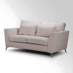 Canapé 2 Places Isla Velours Côtelé Fjord Beige - Beige -Promos Chesteris Boutique canape 12300513