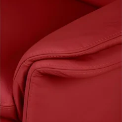 Canapé 2 Places En 100% Tout Cuir Italien Vachette COMO, Rouge Foncé -Promos Chesteris Boutique canape 12304837