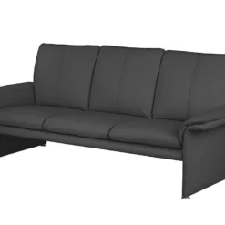 Canapé 3 Places En 100% Tout Cuir Italien Vachette COMO, Noir