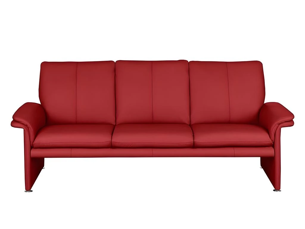 Canapé 3 Places En 100% Tout Cuir Italien Vachette COMO, Rouge Foncé 1 Canapé 3 Places En 100% Tout Cuir Italien Vachette COMO, Rouge Foncé
