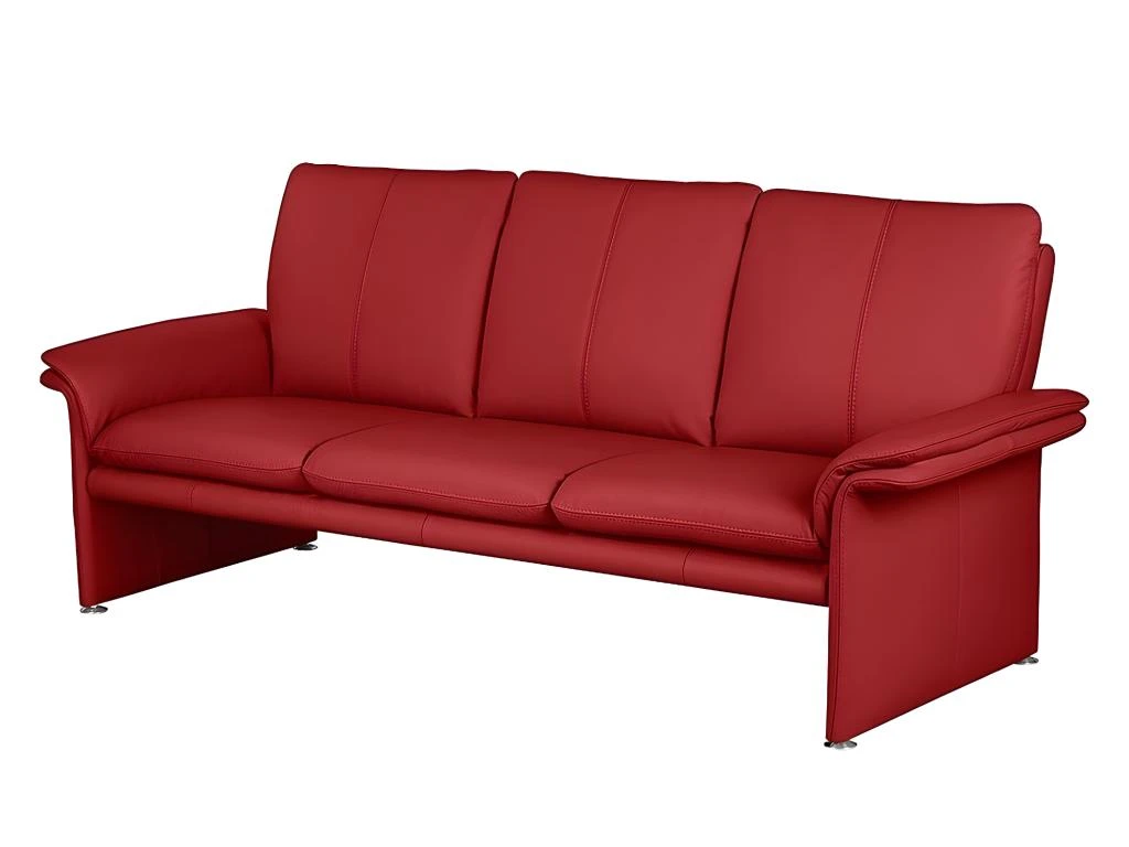Canapé 3 Places En 100% Tout Cuir Italien Vachette COMO, Rouge Foncé 3 Canapé 3 Places En 100% Tout Cuir Italien Vachette COMO, Rouge Foncé – Image 3