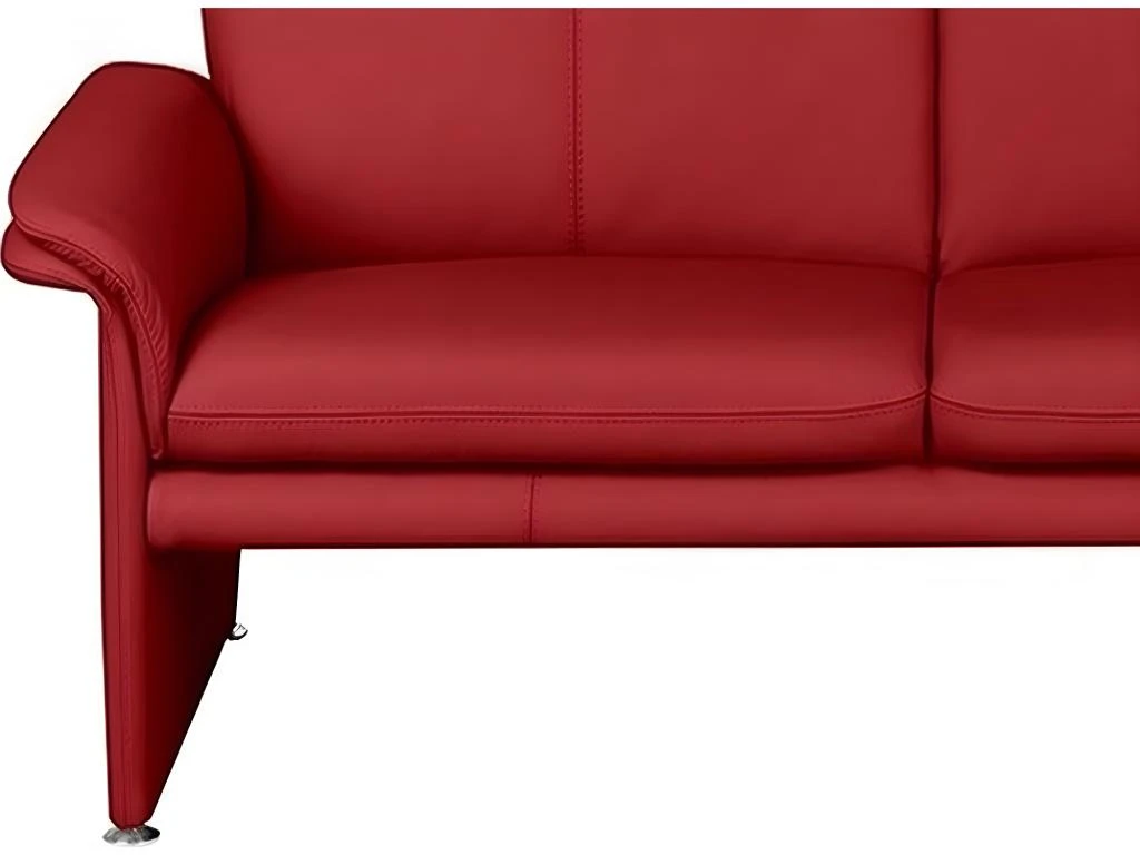 Canapé 3 Places En 100% Tout Cuir Italien Vachette COMO, Rouge Foncé 4 Canapé 3 Places En 100% Tout Cuir Italien Vachette COMO, Rouge Foncé – Image 4