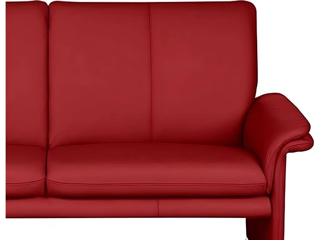 Canapé 3 Places En 100% Tout Cuir Italien Vachette COMO, Rouge Foncé 5 Canapé 3 Places En 100% Tout Cuir Italien Vachette COMO, Rouge Foncé – Image 5