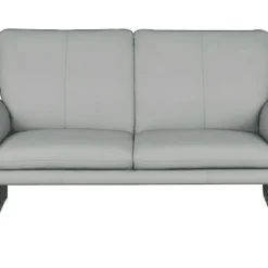 Canapé 2 Places En 100% Tout Cuir Italien Vachette COMO, Gris Clair
