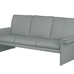 Canapé 3 Places En 100% Tout Cuir Italien Vachette COMO, Gris Clair -Promos Chesteris Boutique canape 12304875