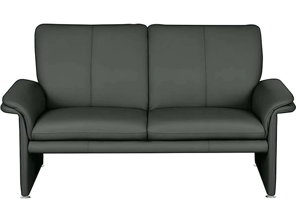 Canapé 2 Places En 100% Tout Cuir Italien Vachette COMO, Gris Foncé 1 Canapé 2 Places En 100% Tout Cuir Italien Vachette COMO, Gris Foncé
