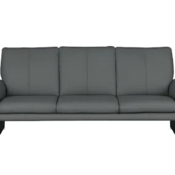 Canapé 3 Places En 100% Tout Cuir Italien Vachette COMO, Gris Foncé