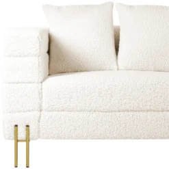 Canapé 3 Places Bouclé Blanc GRANNA 15 Canapé 3 Places Bouclé Blanc GRANNA -Promos Chesteris Boutique canape 12309463