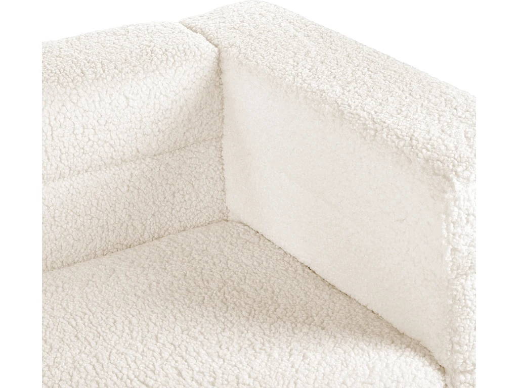 Canapé 3 Places Bouclé Blanc GRANNA 8 Canapé 3 Places Bouclé Blanc GRANNA – Image 8