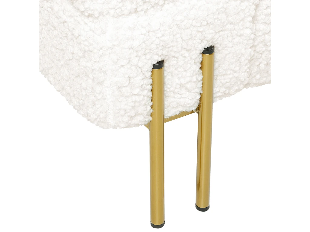 Canapé 3 Places Bouclé Blanc GRANNA 10 Canapé 3 Places Bouclé Blanc GRANNA – Image 10