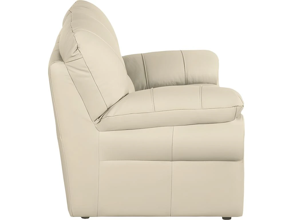 Canapé 2 Places En 100% Tout Cuir Italien Vachette OSATIS, Couleur Beige 4 Canapé 2 Places En 100% Tout Cuir Italien Vachette OSATIS, Couleur Beige – Image 4