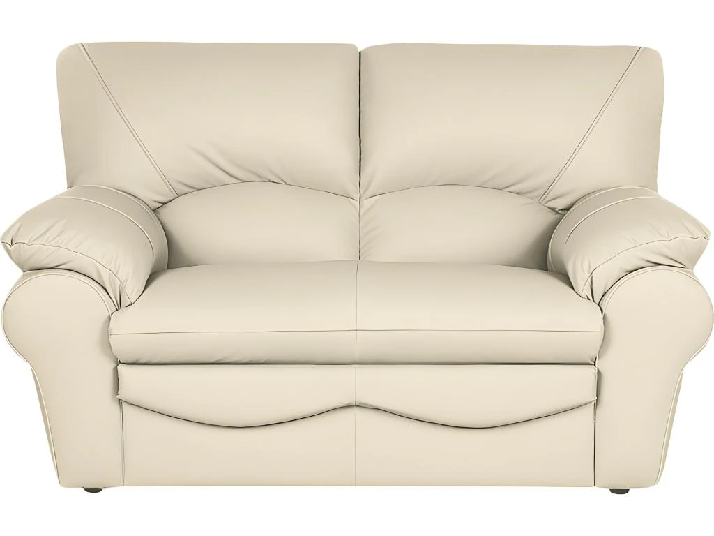 Canapé 2 Places En 100% Tout Cuir Italien Vachette OSATIS, Couleur Beige 6 Canapé 2 Places En 100% Tout Cuir Italien Vachette OSATIS, Couleur Beige – Image 6