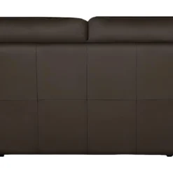 Canapé 2 Places En 100% Tout Cuir Italien Vachette OSATIS, Couleur Chocolat -Promos Chesteris Boutique canape 12326125