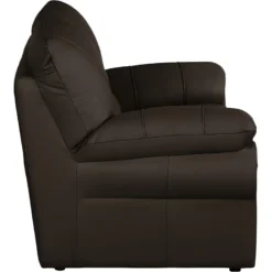 Canapé 2 Places En 100% Tout Cuir Italien Vachette OSATIS, Couleur Chocolat -Promos Chesteris Boutique canape 12326127