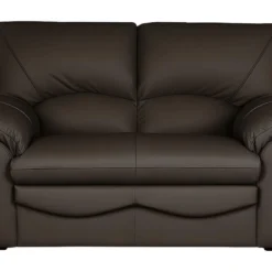 Canapé 2 Places En 100% Tout Cuir Italien Vachette OSATIS, Couleur Chocolat -Promos Chesteris Boutique canape 12326131