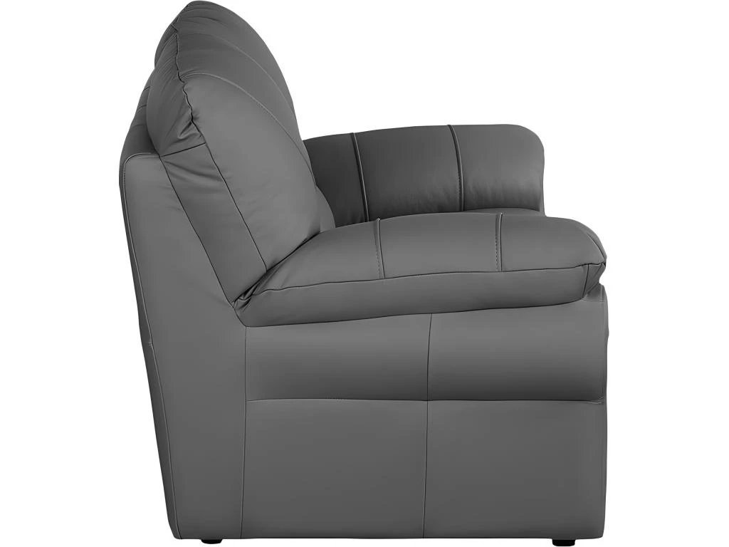 Canapé 2 Places En 100% Tout Cuir Italien Vachette OSATIS, Couleur Gris Foncé 3 Canapé 2 Places En 100% Tout Cuir Italien Vachette OSATIS, Couleur Gris Foncé – Image 3