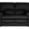 Canapé 2 Places En 100% Tout Cuir Italien Vachette OSATIS, Couleur Noir