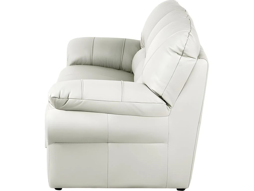 Canapé 3 Places En 100% Tout Cuir Italien Vachette OSATIS, Couleur Ivoire 4 Canapé 3 Places En 100% Tout Cuir Italien Vachette OSATIS, Couleur Ivoire – Image 4