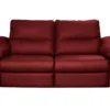 Canapé 2 Places En 100% Tout Cuir épais Italien Vachette HAMBOURG, Couleur Rouge Foncé