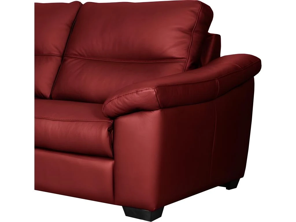 Canapé 2 Places En 100% Tout Cuir épais Italien Vachette HAMBOURG, Couleur Rouge Foncé 4 Canapé 2 Places En 100% Tout Cuir épais Italien Vachette HAMBOURG, Couleur Rouge Foncé – Image 4