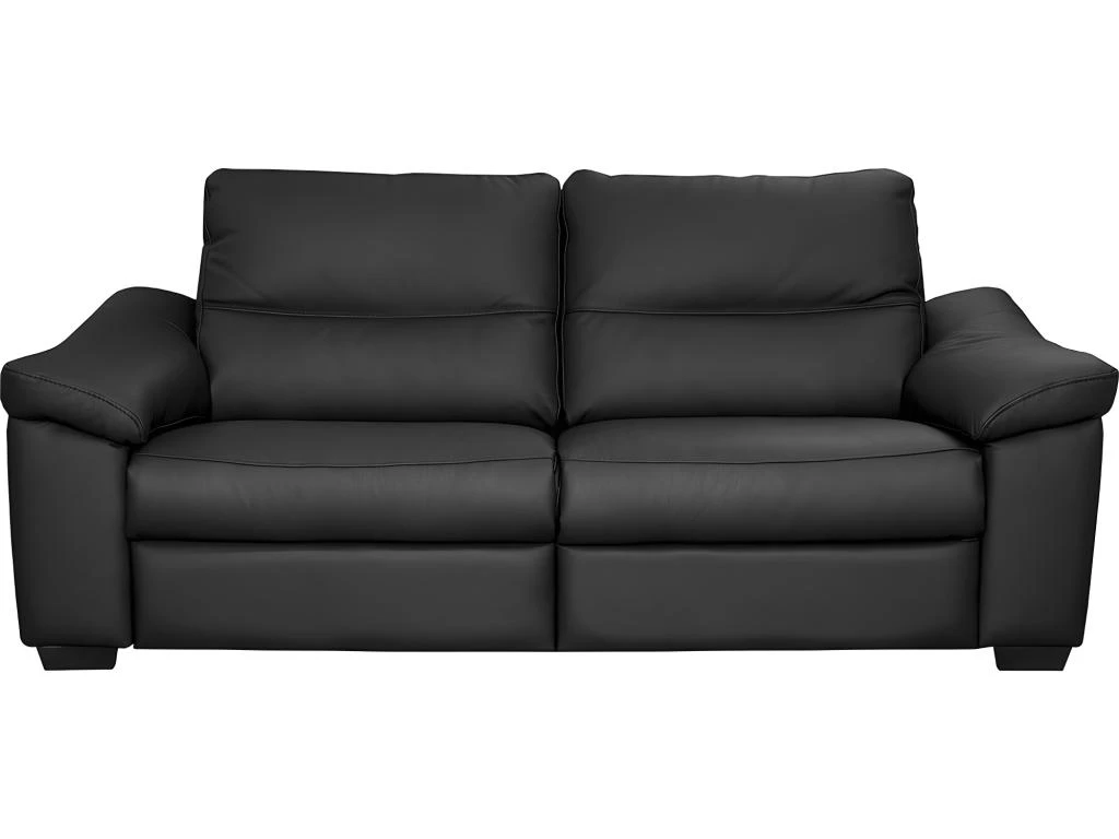 Canapé 3 Places En 100% Tout Cuir épais Italien Vachette HAMBOURG, Couleur Noir 1 Canapé 3 Places En 100% Tout Cuir épais Italien Vachette HAMBOURG, Couleur Noir