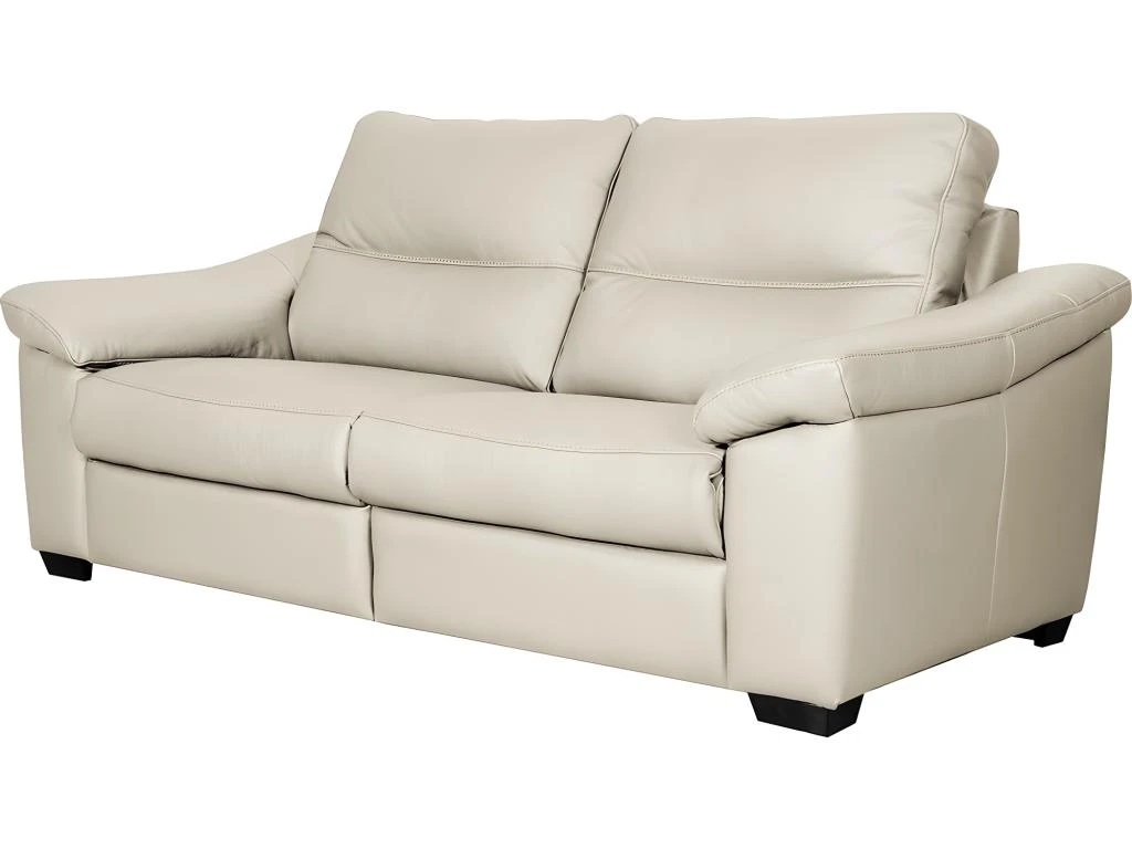 Canapé 2 Places En 100% Tout Cuir épais Italien Vachette HAMBOURG, Couleur Ivoire 2 Canapé 2 Places En 100% Tout Cuir épais Italien Vachette HAMBOURG, Couleur Ivoire – Image 2