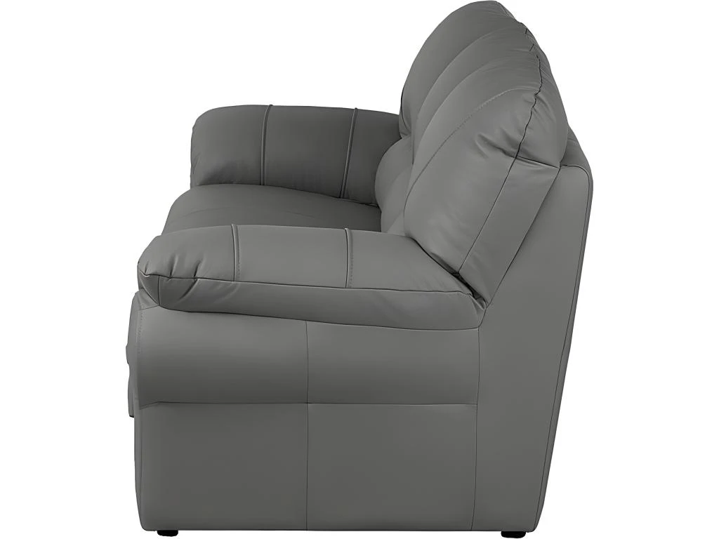 Canapé 3 Places En 100% Tout Cuir Italien Vachette OSATIS, Couleur Gris Foncé 4 Canapé 3 Places En 100% Tout Cuir Italien Vachette OSATIS, Couleur Gris Foncé – Image 4