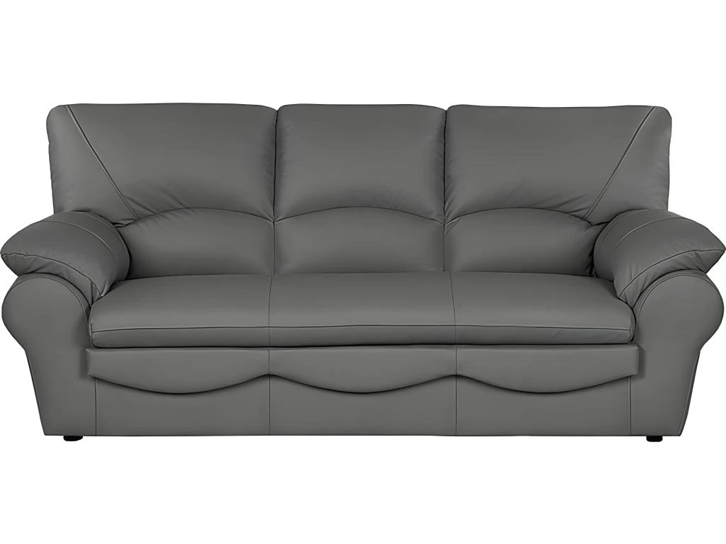 Canapé 3 Places En 100% Tout Cuir Italien Vachette OSATIS, Couleur Gris Foncé 6 Canapé 3 Places En 100% Tout Cuir Italien Vachette OSATIS, Couleur Gris Foncé – Image 6